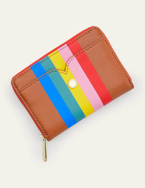 Mini Wallet - Tan Multi Stripe Mini Wallet - Tan Multi Stripe