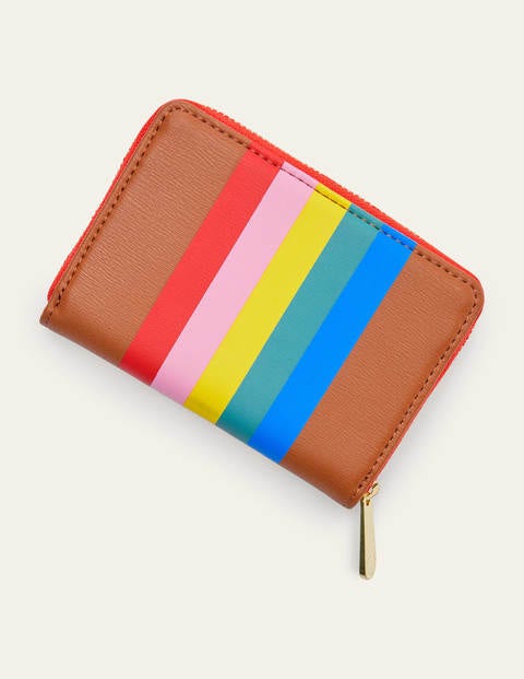 Mini Wallet - Tan Multi Stripe Mini Wallet - Tan Multi Stripe