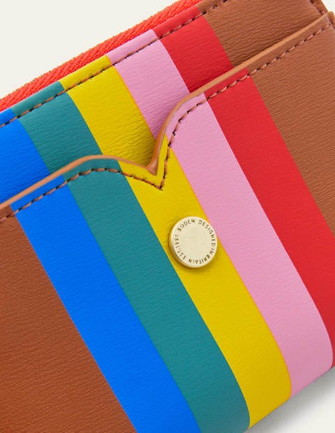 Mini Wallet - Tan Multi Stripe Mini Wallet - Tan Multi Stripe