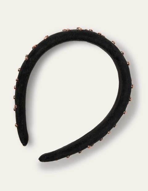 Jewelled Headband - Black/Gold Jewels Jewelled Headband - Black/Gold Jewels
