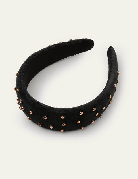 Jewelled Headband - Black/Gold Jewels Jewelled Headband - Black/Gold Jewels