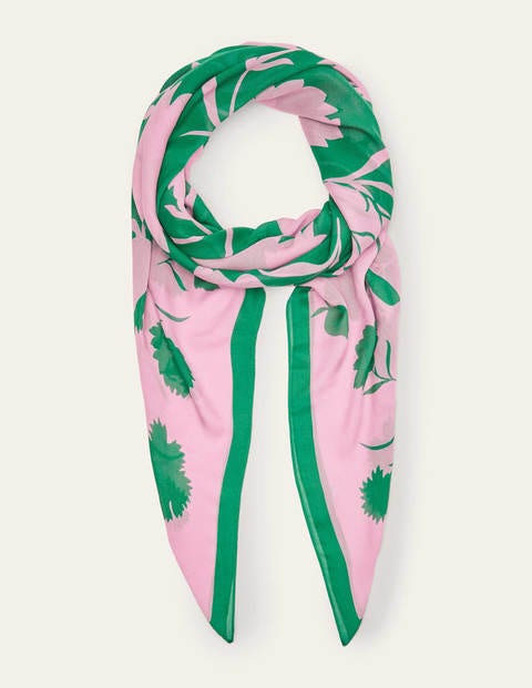 Print Scarf - Pink Lemonade, Leafy Bud Print Scarf - Pink Lemonade, Leafy Bud