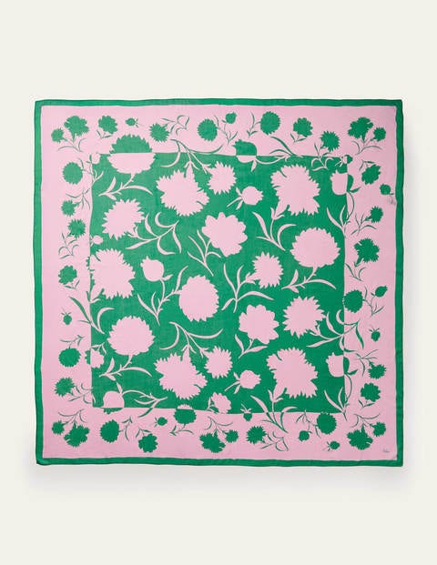Print Scarf - Pink Lemonade, Leafy Bud Print Scarf - Pink Lemonade, Leafy Bud