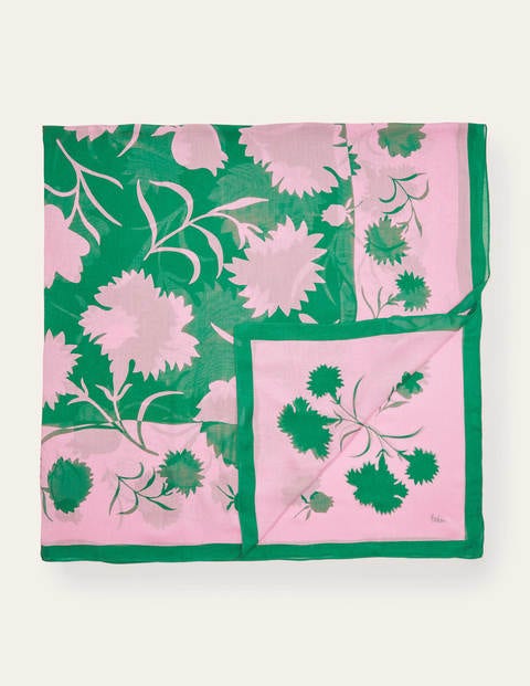 Print Scarf - Pink Lemonade, Leafy Bud Print Scarf - Pink Lemonade, Leafy Bud