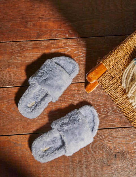 Flauschige Slipper - Grau Flauschige Slipper - Grau