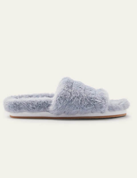 Flauschige Slipper - Grau Flauschige Slipper - Grau
