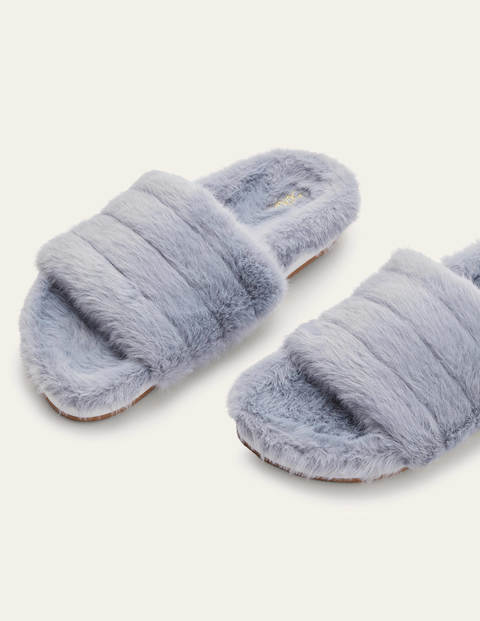 Flauschige Slipper - Grau Flauschige Slipper - Grau