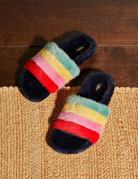 Fur Slider Slippers - Multi Fur Slider Slippers - Multi