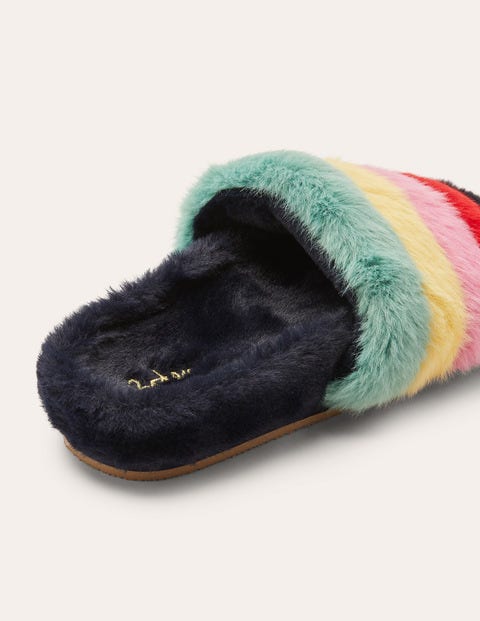 Fur Slider Slippers - Multi Fur Slider Slippers - Multi