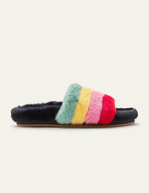 Fur Slider Slippers - Multi Fur Slider Slippers - Multi