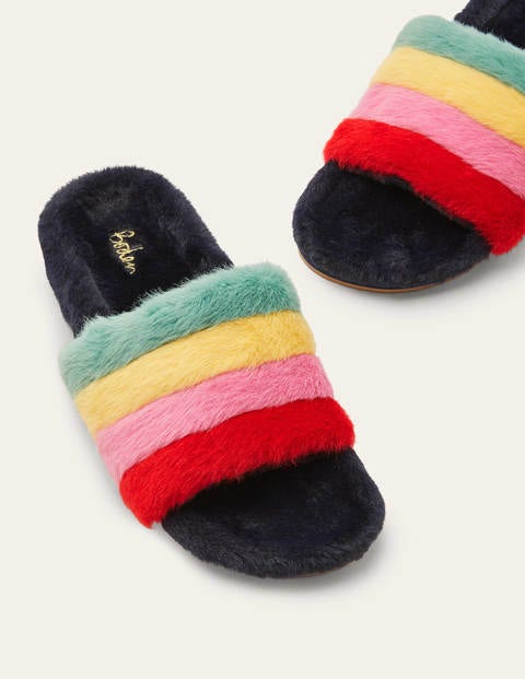 Fur Slider Slippers - Multi Fur Slider Slippers - Multi