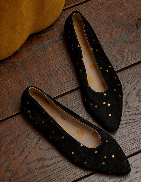 Catriona Ballerinas - Black and Gold, Scattered Spot