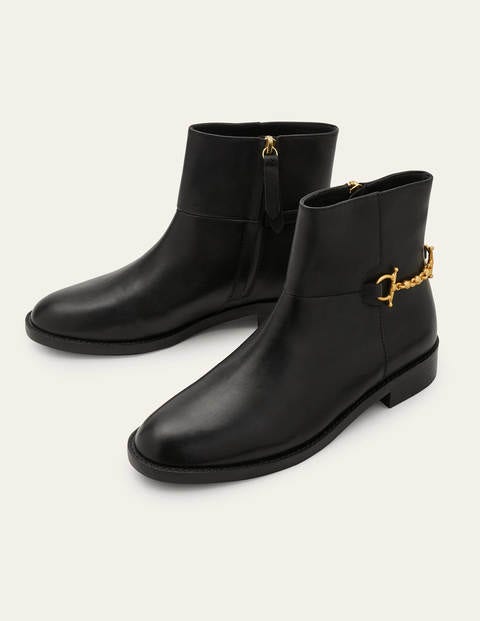 Snaffle Detail Ankle Boots - Black Snaffle Detail Ankle Boots - Black