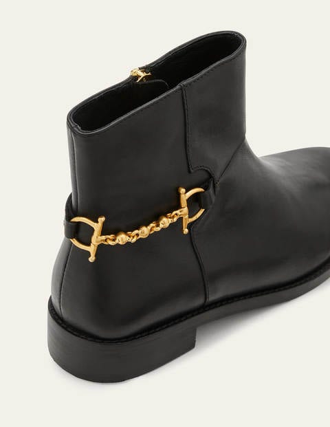 Snaffle Detail Ankle Boots - Black Snaffle Detail Ankle Boots - Black