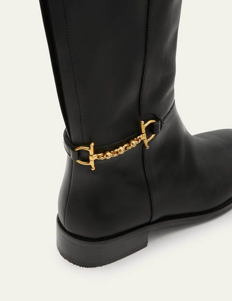 Bottes cavalières à détail mors - Noir Bottes cavalières à détail mors - Noir