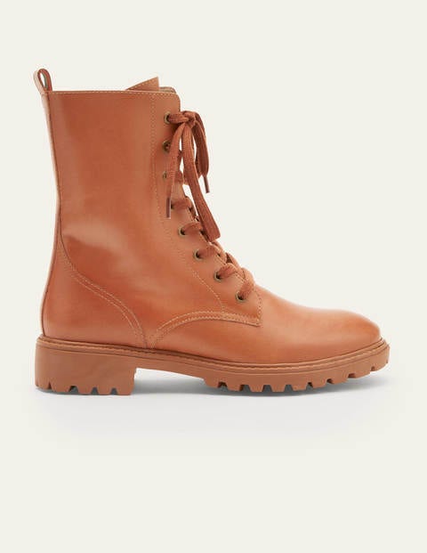 Lace-up Boots - Tan