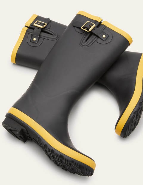 Wellington Boots - Black/Honey Gold Wellington Boots - Black/Honey Gold