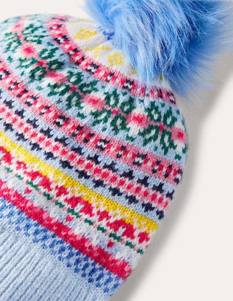 Fair-Isle-Mütze - Eisblau Fair-Isle-Mütze - Eisblau