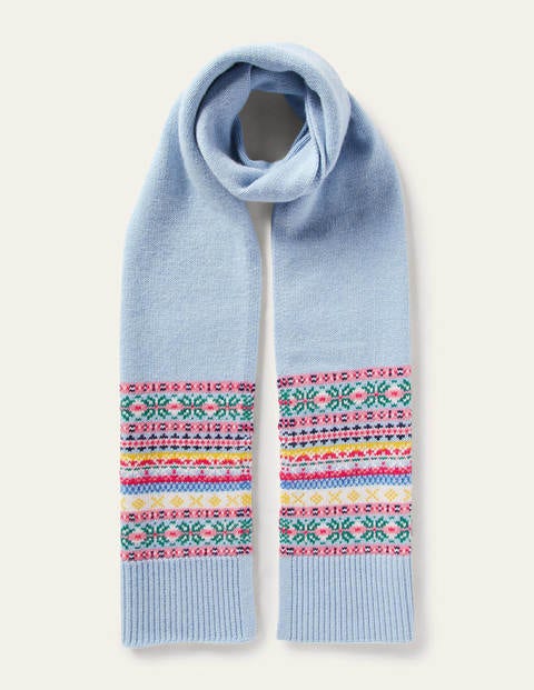Fair-Isle-Schal - Eisblau Fair-Isle-Schal - Eisblau