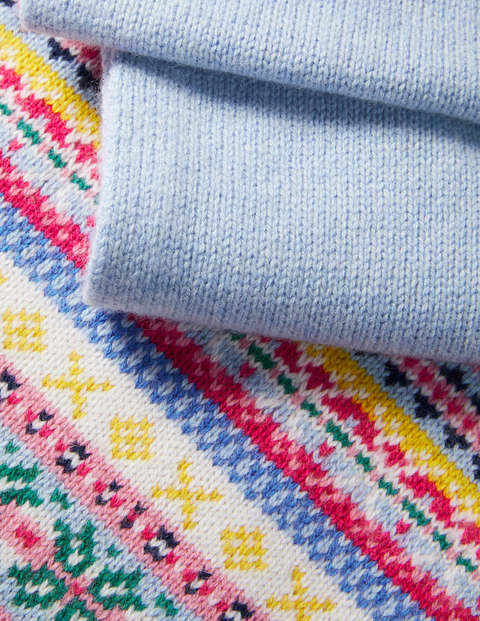 Fair-Isle-Schal - Eisblau Fair-Isle-Schal - Eisblau