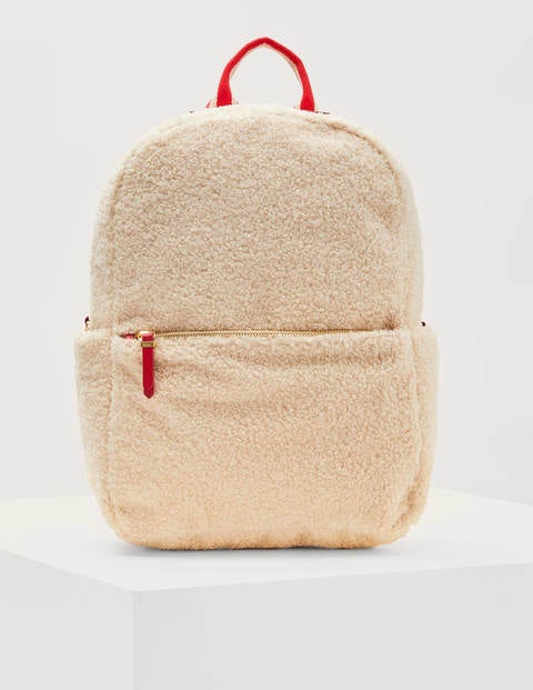 Sac à dos en borg - Couleur naturelle Sac à dos en borg - Couleur naturelle