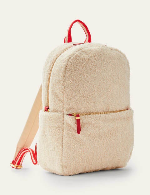 Sac à dos en borg - Couleur naturelle Sac à dos en borg - Couleur naturelle