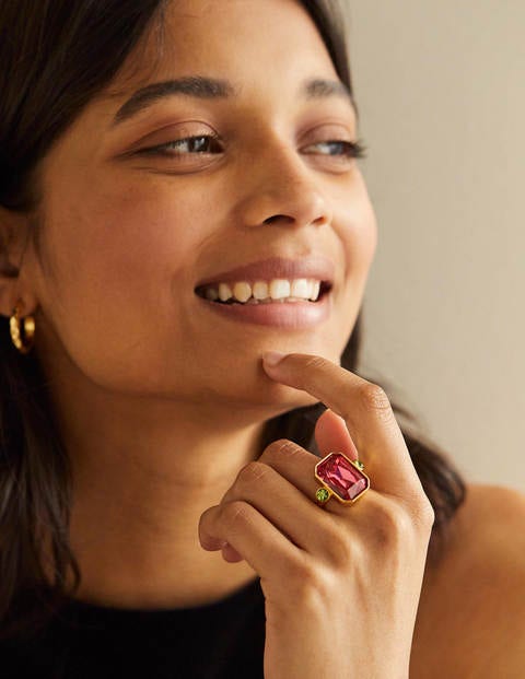 Jewelled Cocktail Ring - Festival Pink Jewelled Cocktail Ring - Festival Pink