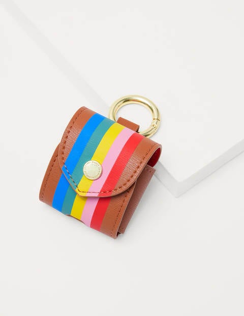 Wireless Earphone Holder - Tan Multi Stripe Wireless Earphone Holder - Tan Multi Stripe