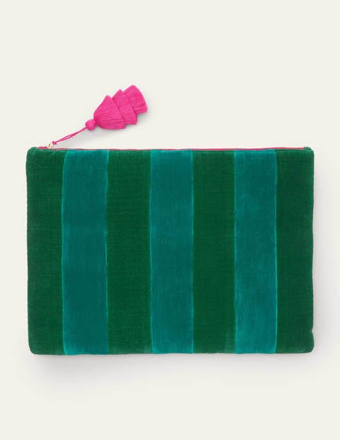 Velvet Laptop Pouch - Sail/Forest Velvet Laptop Pouch - Sail/Forest