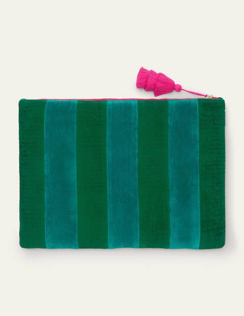 Velvet Laptop Pouch - Sail/Forest Velvet Laptop Pouch - Sail/Forest