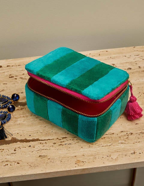 Velvet Trinket Box - Sail/Forest Velvet Trinket Box - Sail/Forest