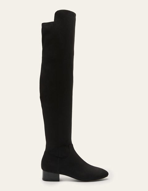 Over-the-knee Stretch Boots - Black