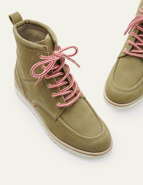 Seam Detail Lace-up Boots - Ground Ginger Seam Detail Lace-up Boots - Ground Ginger