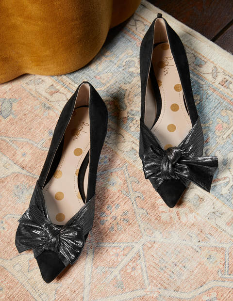 Chaussures Vanessa avec nœud - Noir/gris acier Chaussures Vanessa avec nœud - Noir/gris acier