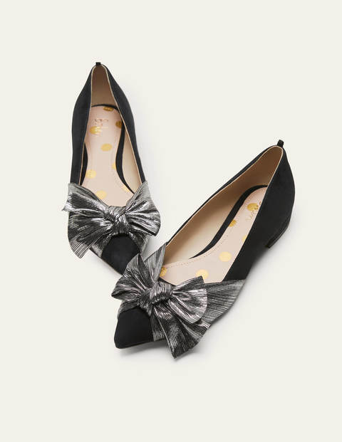 Chaussures Vanessa avec nœud - Noir/gris acier Chaussures Vanessa avec nœud - Noir/gris acier