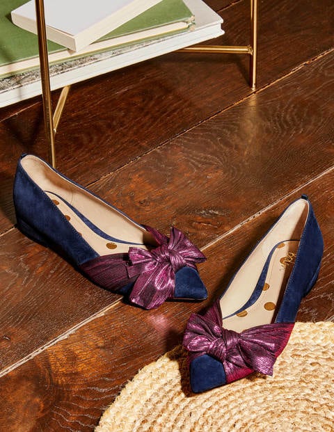 Vanessa Bow Shoes - Navy/Pom Pom Vanessa Bow Shoes - Navy/Pom Pom