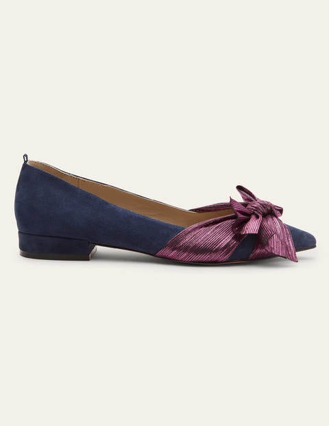 Vanessa Bow Shoes - Navy/Pom Pom Vanessa Bow Shoes - Navy/Pom Pom
