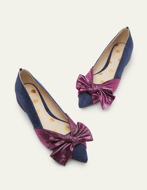 Vanessa Bow Shoes - Navy/Pom Pom Vanessa Bow Shoes - Navy/Pom Pom