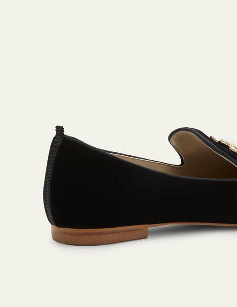 Gabriella Embellished Loafers - Black Velvet/Moth Gabriella Embellished Loafers - Black Velvet/Moth