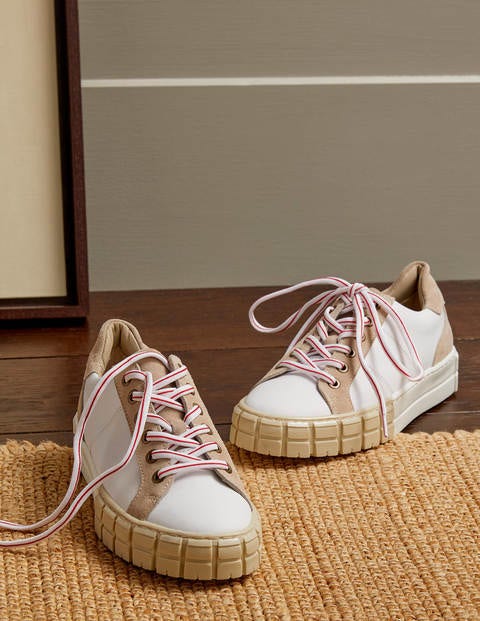 Pippa Layered Sole Sneakers - White Pippa Layered Sole Sneakers - White