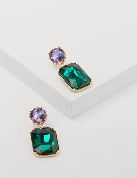 Jewelled Drop Earrings - Midnight Garden Jewelled Drop Earrings - Midnight Garden