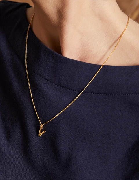 Hammered Gold Initial Pendant - Gold Hammered Gold Initial Pendant - Gold