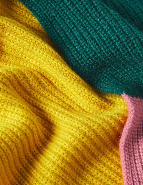Colourblock Cashmere Scarf - Wasp/Formica/Deep Forest Colourblock Cashmere Scarf - Wasp/Formica/Deep Forest
