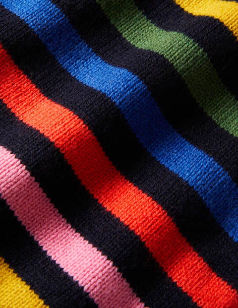 Strickschal - Navy/Bunt, Gestreift Strickschal - Navy/Bunt, Gestreift