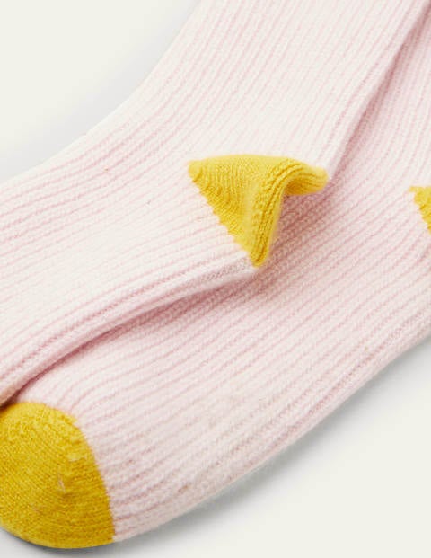 Cashmere Chunky Bed Socks - Milkshake/Wasp/Navy Cashmere Chunky Bed Socks - Milkshake/Wasp/Navy
