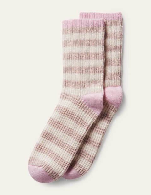 Cashmere Bed Socks - Rope/Ivory/Milkshake