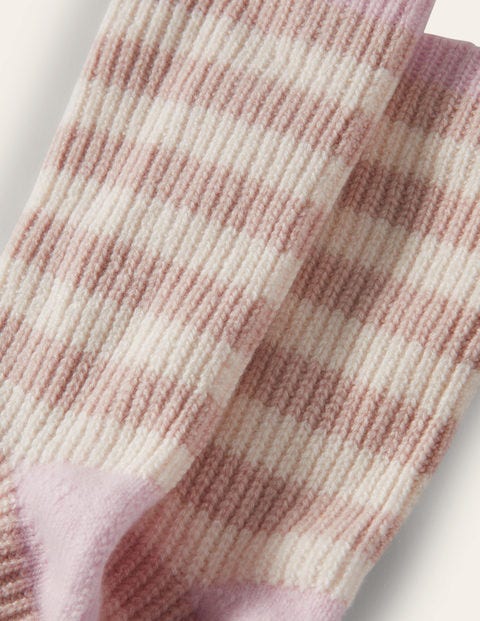 Cashmere Chunky Bed Socks - Rope/Ivory/Milkshake Cashmere Chunky Bed Socks - Rope/Ivory/Milkshake