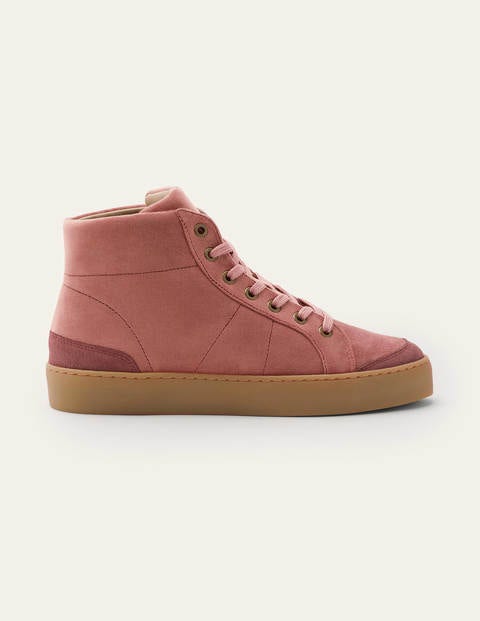 Emma Velvet High Top Trainers - Dusty Rose Emma Velvet High Top Trainers - Dusty Rose