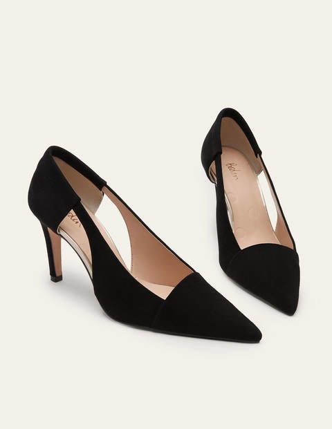fishnet perspex heels