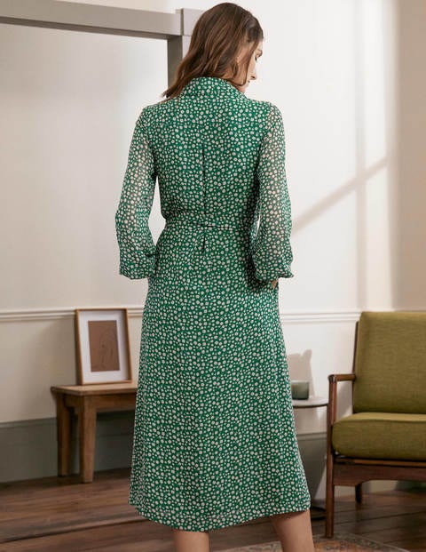 Abigail Midi Shirt Dress - Palm Leaf, Ditsy Daisy Abigail Midi Shirt Dress - Palm Leaf, Ditsy Daisy